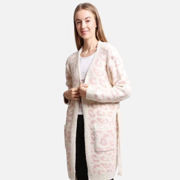 P/S Leopard Print Luxury Soft Robe·Wrap·Shawl·Ponchos·Cape·Blanket·ComfyLuxe - Picture 5 of 8